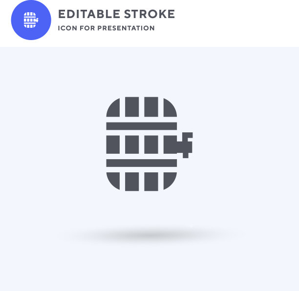 桶形图标填充平面标志固体图片下载