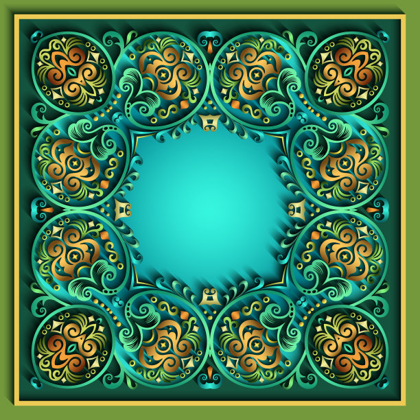 抽象的装饰性自然复古框架图片下载