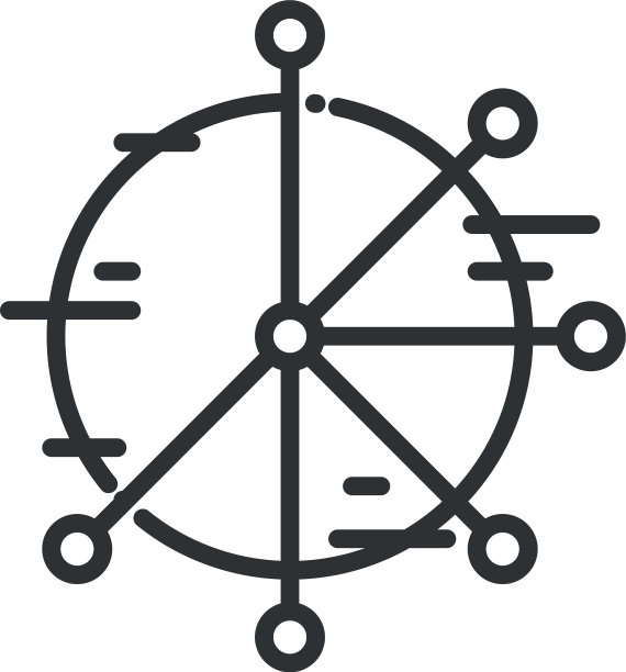 信息图饼图线条样式图标图片下载