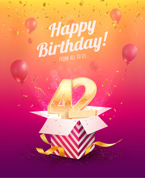 庆祝42岁生日图片下载