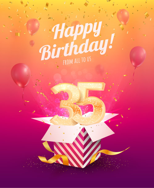 庆祝35岁生日图片下载