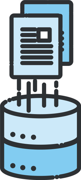 网页托管与文件行和填充样式图标图片下载
