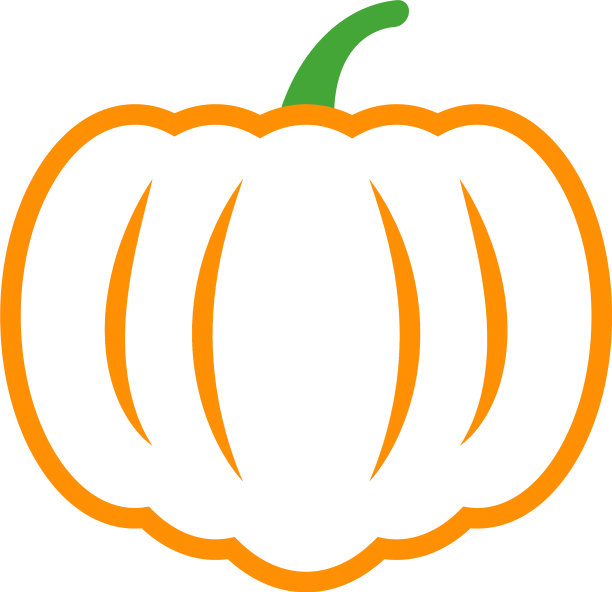 孤立的南瓜图标设计模板图片下载