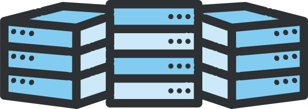 网页托管线和填充样式图标设计图片下载