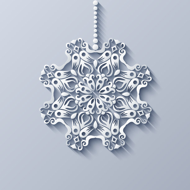 现代装饰装饰雪花图片下载
