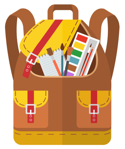 彩色学校背包回学校图片下载