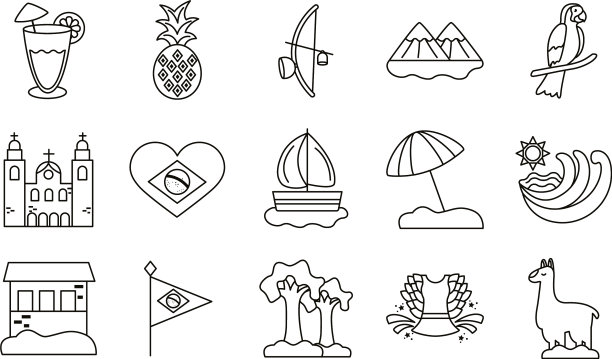 捆绑巴西图标图片下载