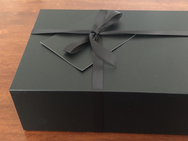 包装精美的黑色礼物图片下载
