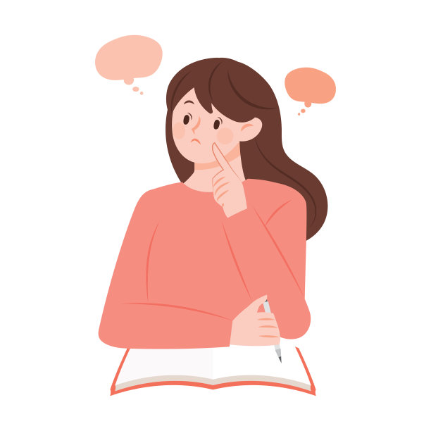 一个女人在想写什么。图片下载