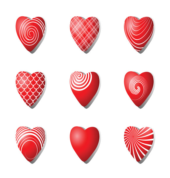 心的图标。为情人节设计的元素。图片下载