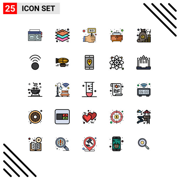 填充线平色包25通用图片下载