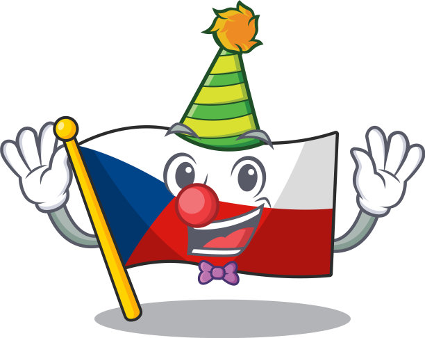 滑稽小丑旗捷克卡通人物吉祥物图片下载