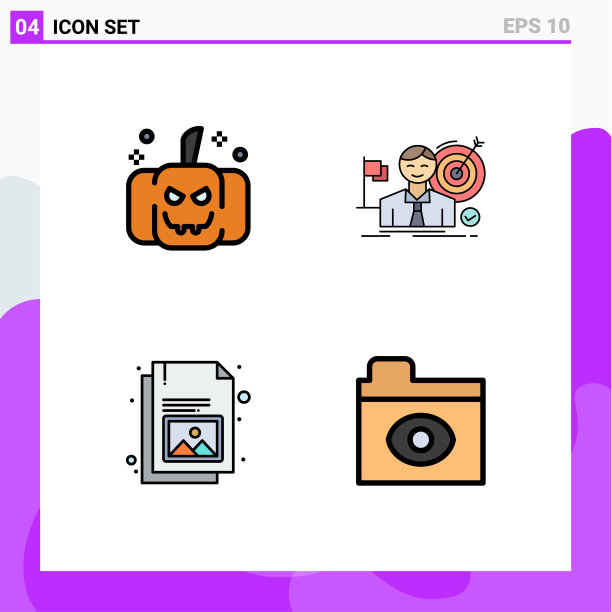 股票图标包4线标志和符号图片下载