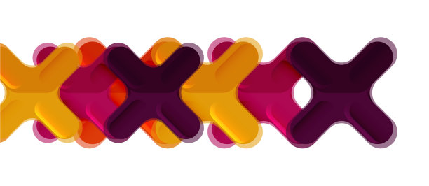 光滑的多色塑料风格交叉图片下载