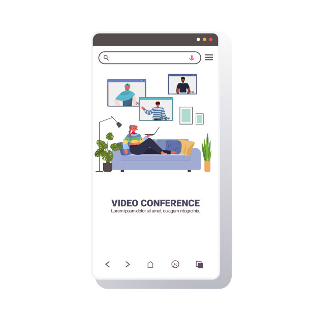 女人在视频中与混血朋友聊天图片下载