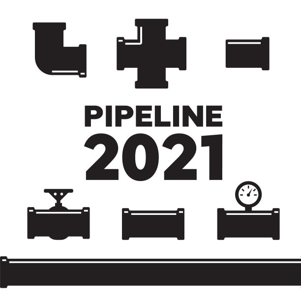 一套金属铜下水管道。铜管向量集图片下载