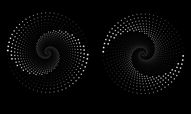 摘要虚线矢量背景。半色调的效果。螺旋虚线背景或图标图片下载