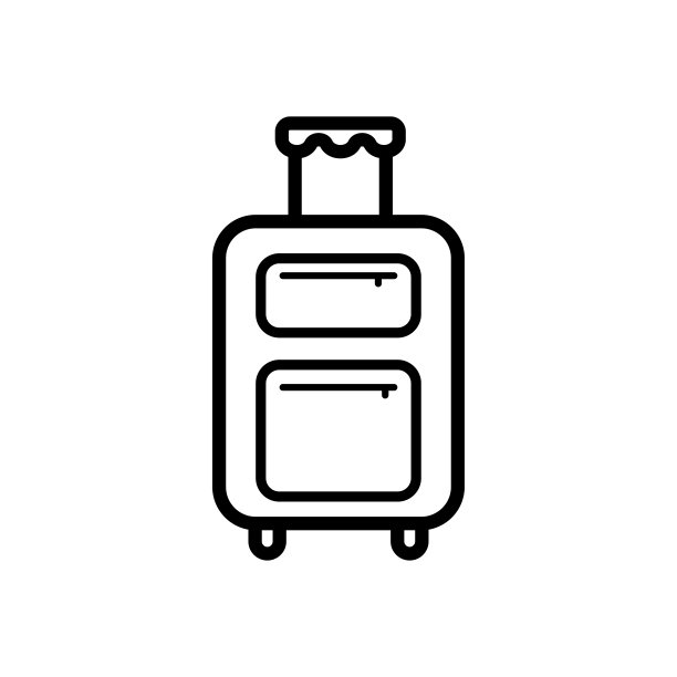 旅行袋图标设计矢量模板图片下载