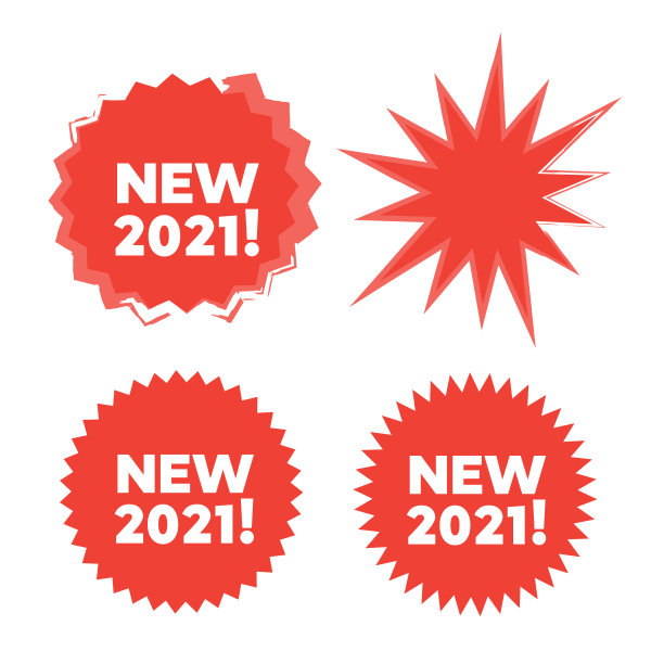 新邮票集。新销售图标。新的红色标签。图片下载