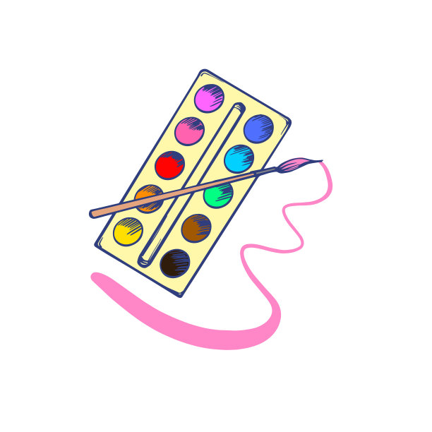 用刷子给油漆上色图片下载