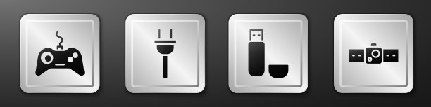 设置手柄电插头和usb闪存驱动器图片下载