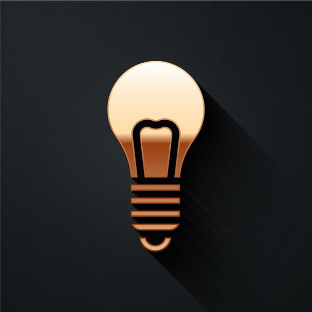 金灯泡与概念概念图标隔离图片下载