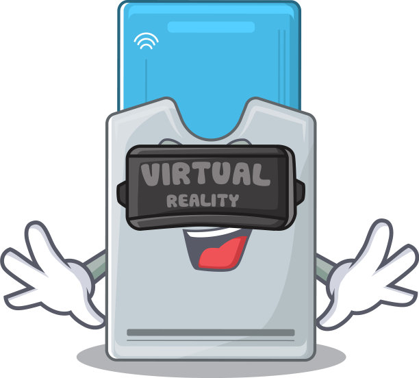 时尚的钥匙卡人物佩戴虚拟现实图片下载