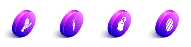 设置等距人手和复活节鸡蛋胡萝卜图片下载