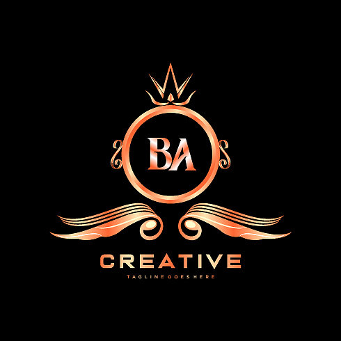 Ba初始标志用彩色圆模板图片下载