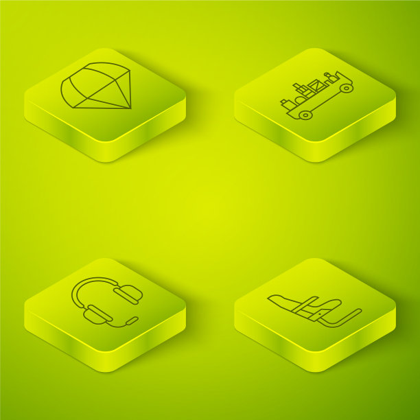 设置等距机场行李拖车图片下载