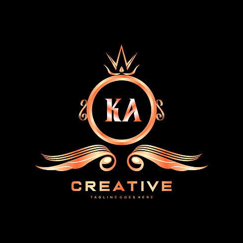 Ka初始标志与彩色圆模板图片下载
