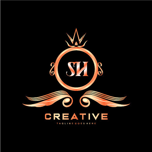 Sh初始标志与彩色圆模板图片下载