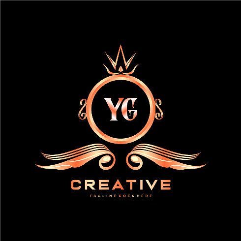 Yg初始标志与彩色圆模板图片下载