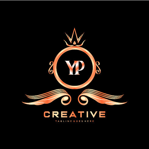 Yp初始标志与彩色圆模板图片下载