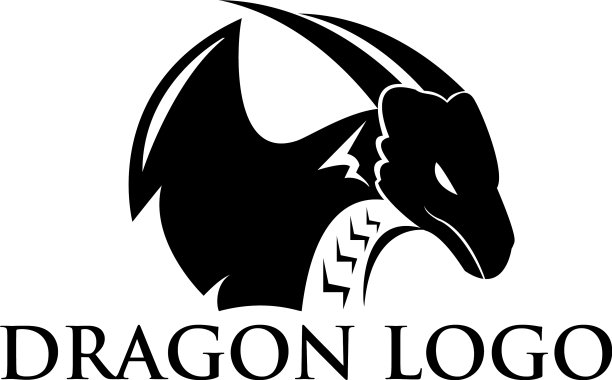 简约的龙设计标志图片下载