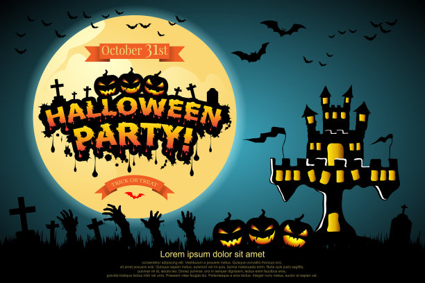 万圣节的字母万圣节派对图片下载