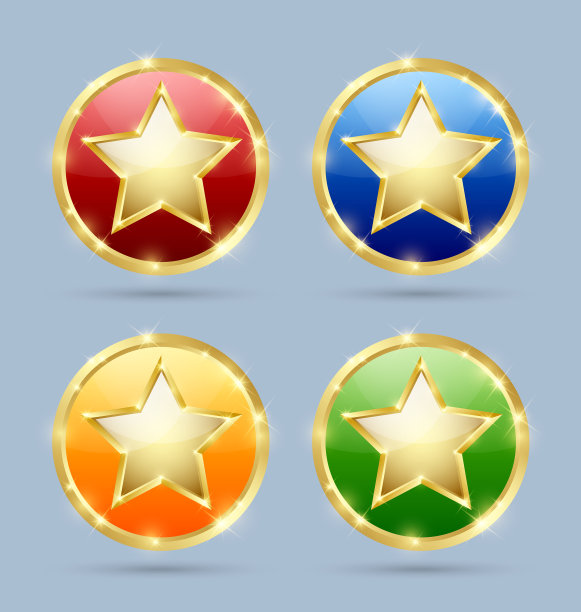 设置亮金色的星形孤立板图片下载