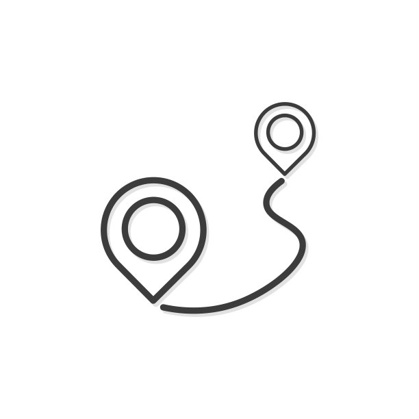 地理定位。通往目标的道路。矢量图图片下载