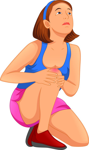 女人对他的膝盖感到疼痛图片下载