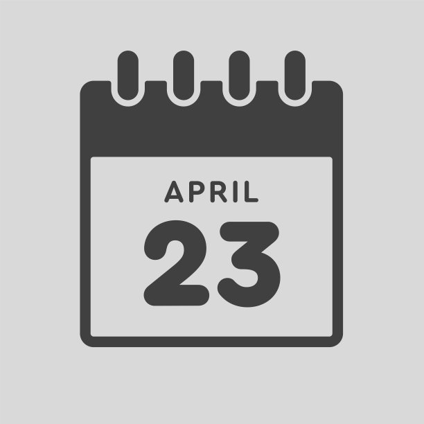 图标日日期4月23日，模板日历页图片下载