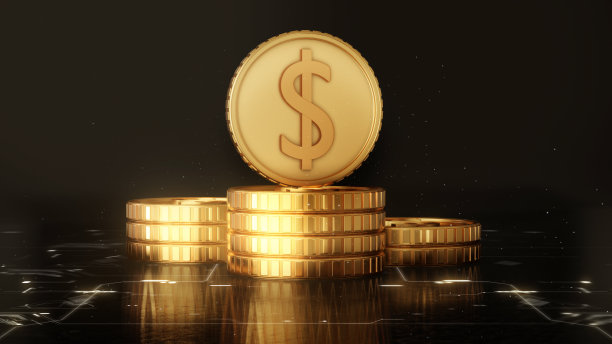 美元硬币概念商业技术数字货币工作图片下载