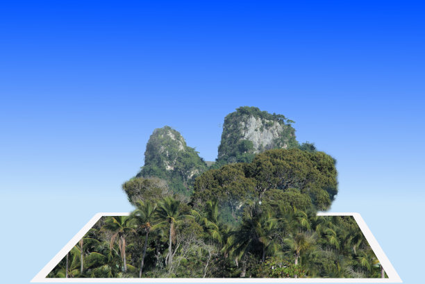 热带山脉突然出现图片下载