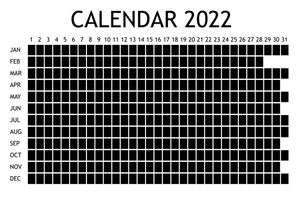 2022年日历计划。企业设计周。孤立在白色背景上。贴纸的地方。简单的设计商业手册，传单，印刷媒体，广告。A4大小。图片下载