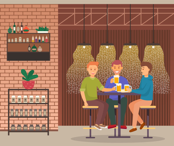 周末在酒吧喝啤酒图片下载