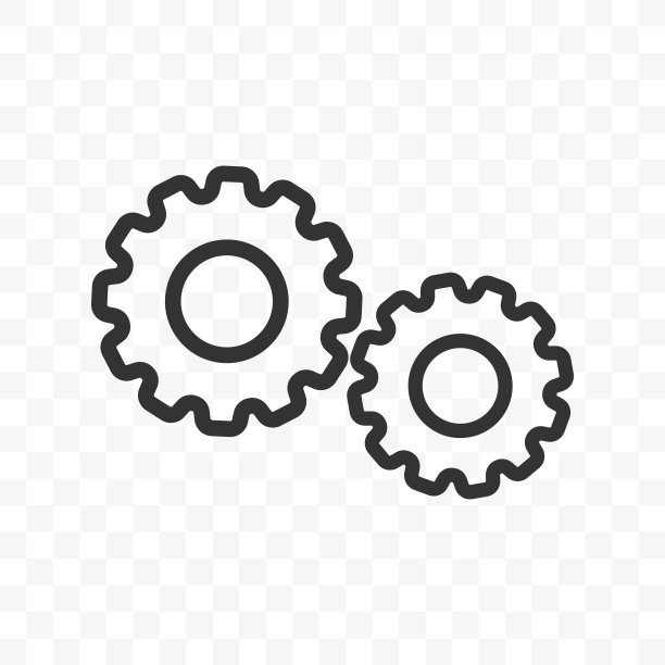 齿轮图标矢量图（透明背景）图片下载