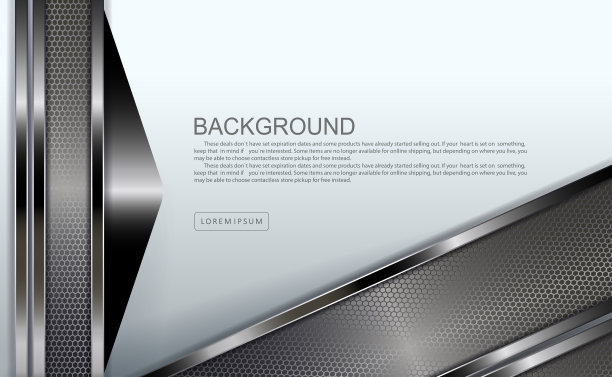 几何白色设计与箭头和网格矩形框架与金属边框图片下载