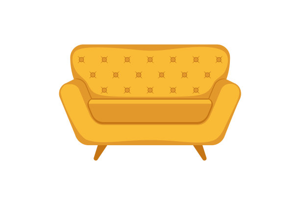 terracotta沙发孤立图片下载