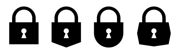 隔离背景上的锁图标：安全符号，适用于网页、移动应用或用户界面图片下载