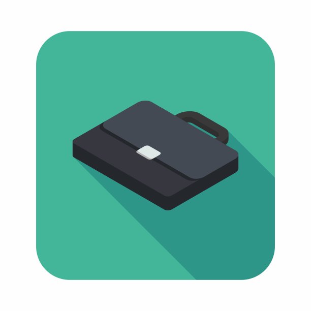 公文包左视图图标矢量等距。图片下载