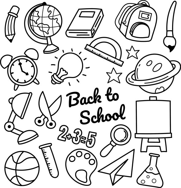 回到学校涂鸦组图片下载